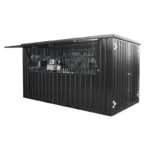 Contenedor de barras desmontable 4×2 metros XL negro RAL 9005