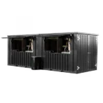 Contenedor de barras desmontable 8×2 metros negro RAL 9005